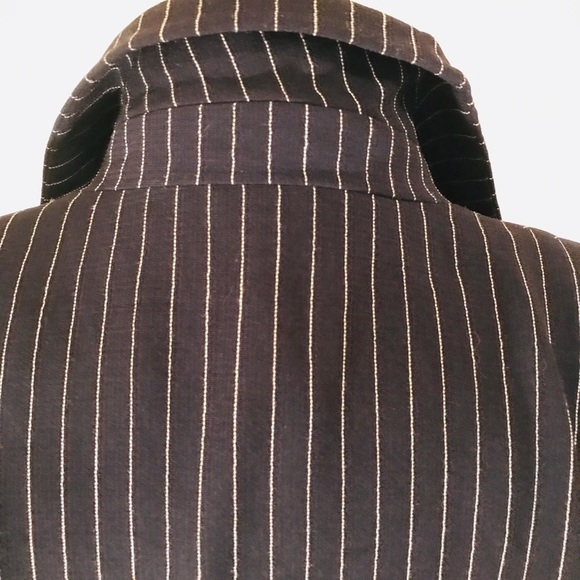 Mark and Spencer Blue & White Pinstripe Blazer - Picture 4 of 8
